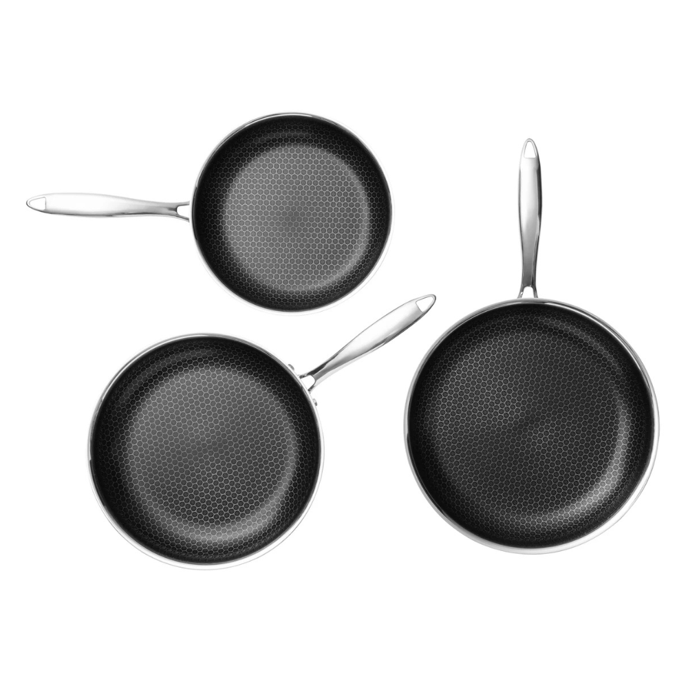 Giftfritt Köksset 6 delar (3x Hybrid Stekpannor + Skärbrädsset 3 delar)